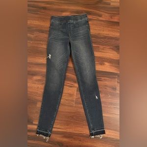 SPANX Distressed Ankle Skinny Jeans